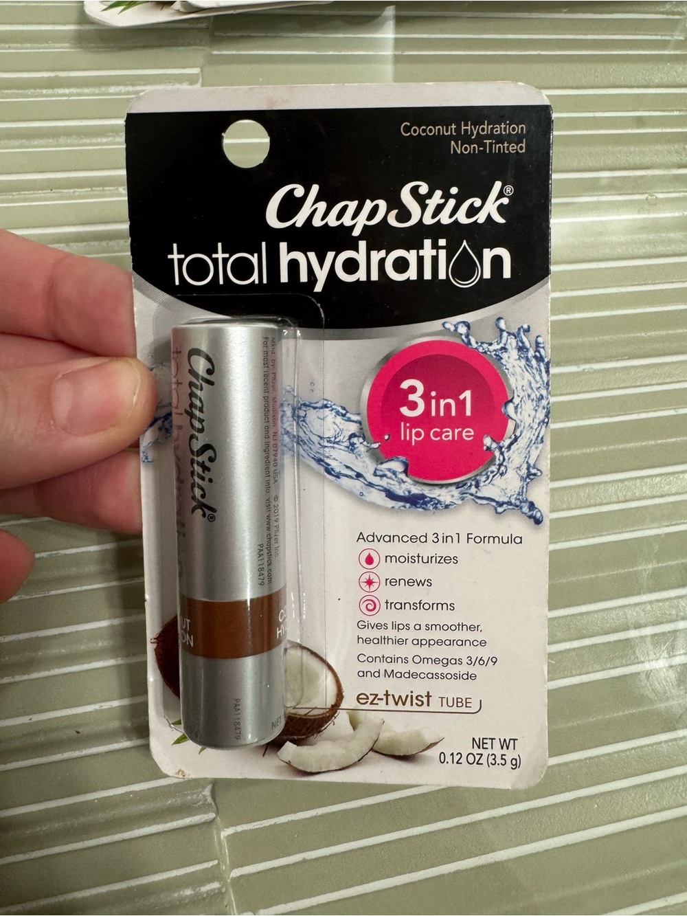 ChapStick Total Hydration Coconut Lip Balm — Brown (Non-Tinted)